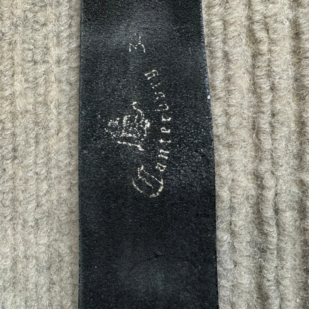 Canterbury Filenes Black Leather Belt Buffalo Nickel Coin Buckle Size 34 1683101
